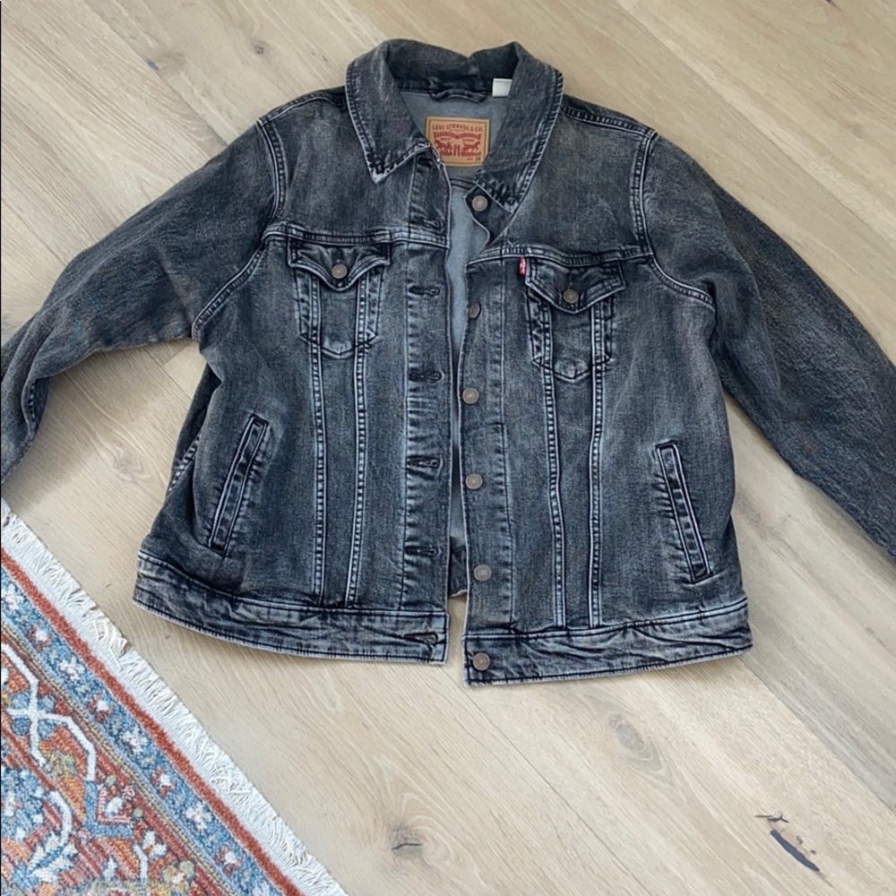 black jean jacket